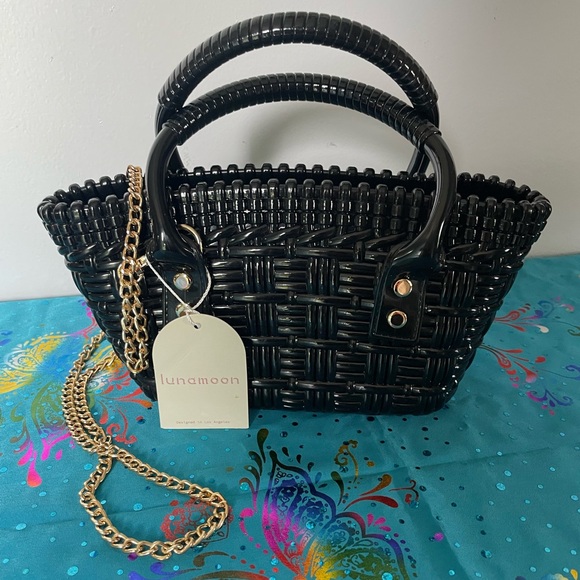 lunamoon Handbags - NWT Lunamoon Black Jelly Style Bag